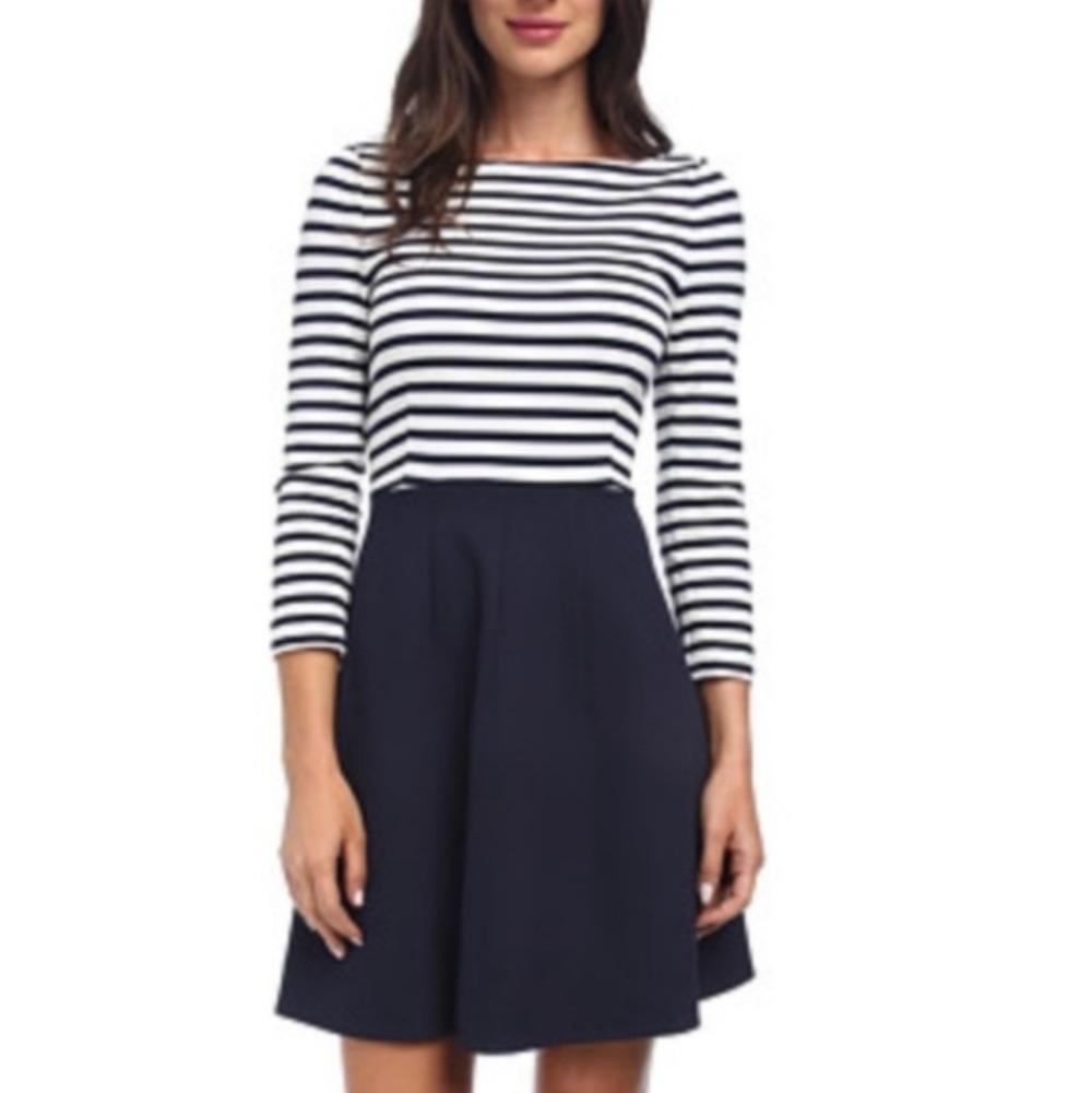 Kate Spade Selma Nautical Mini Dress 0 Navy Blue White
